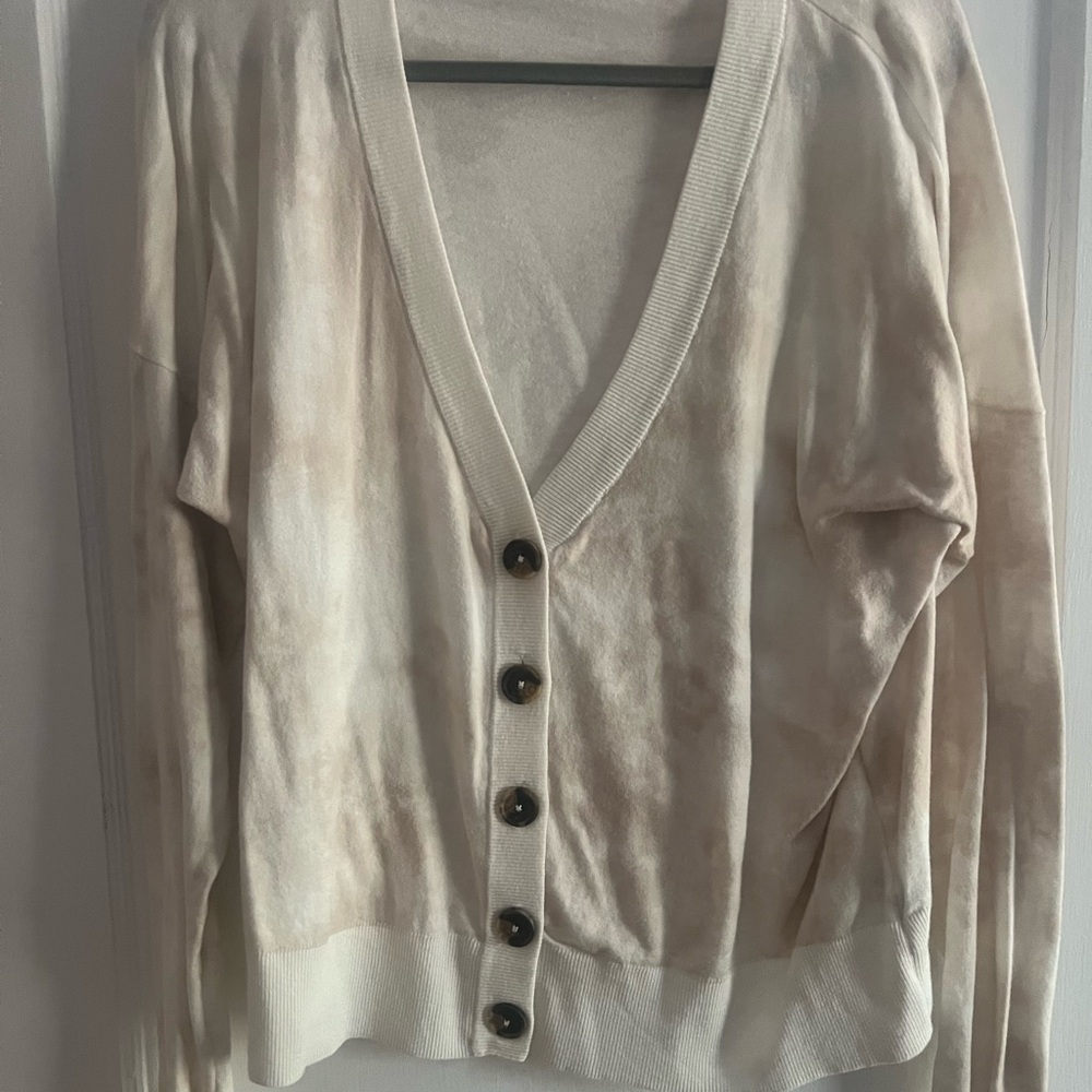 Sanctuary Cream Tie Dye Cardigan Women's Sweater